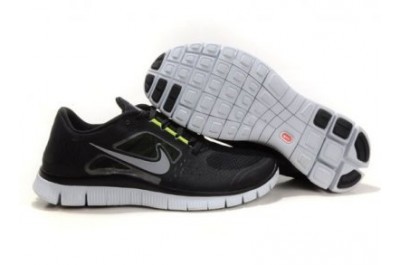 2013 Nike Free Run 5.0 V3 Mens Shoes Black Grey